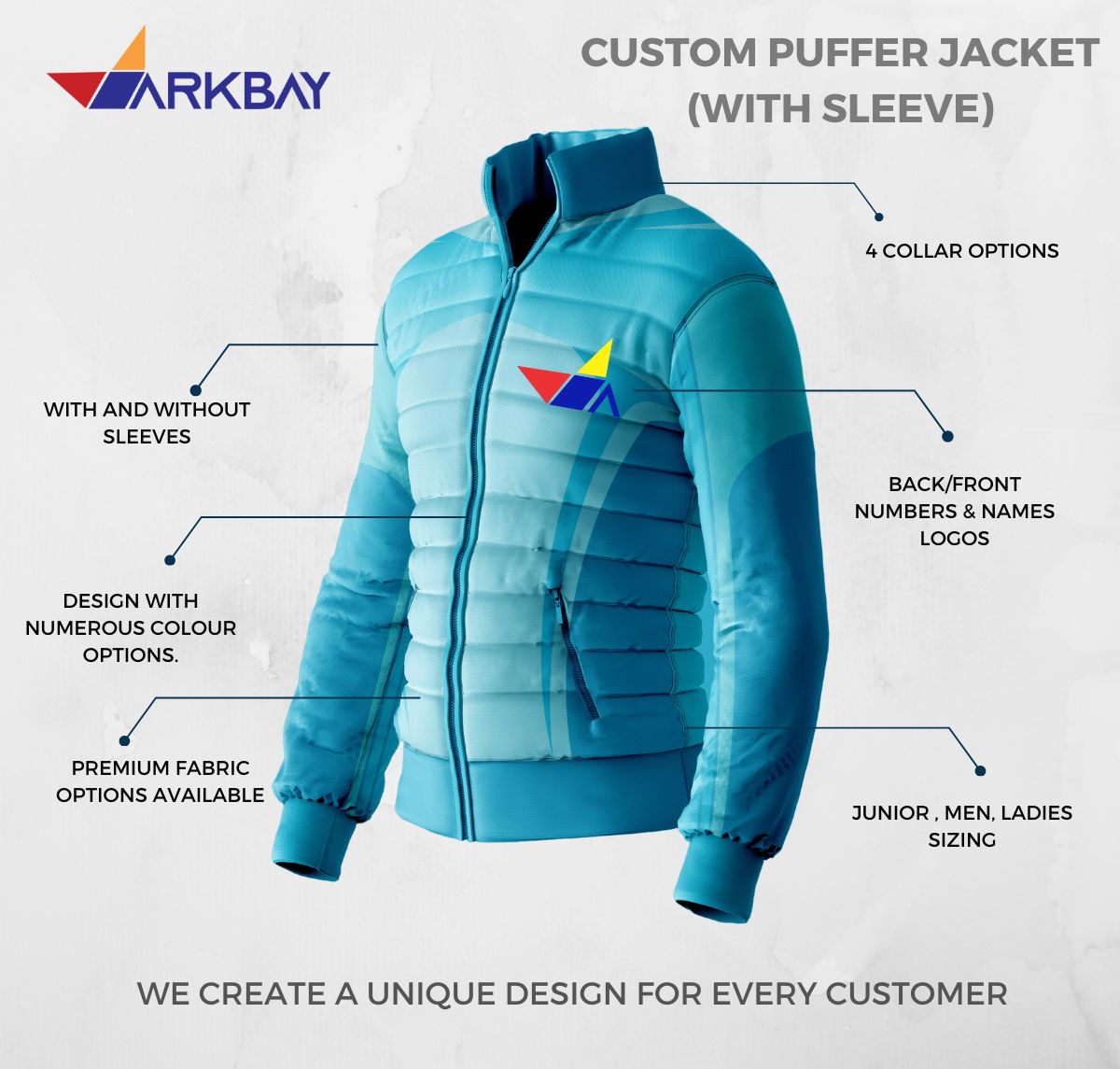 Custom Puffer Jacket  (with sleeve)